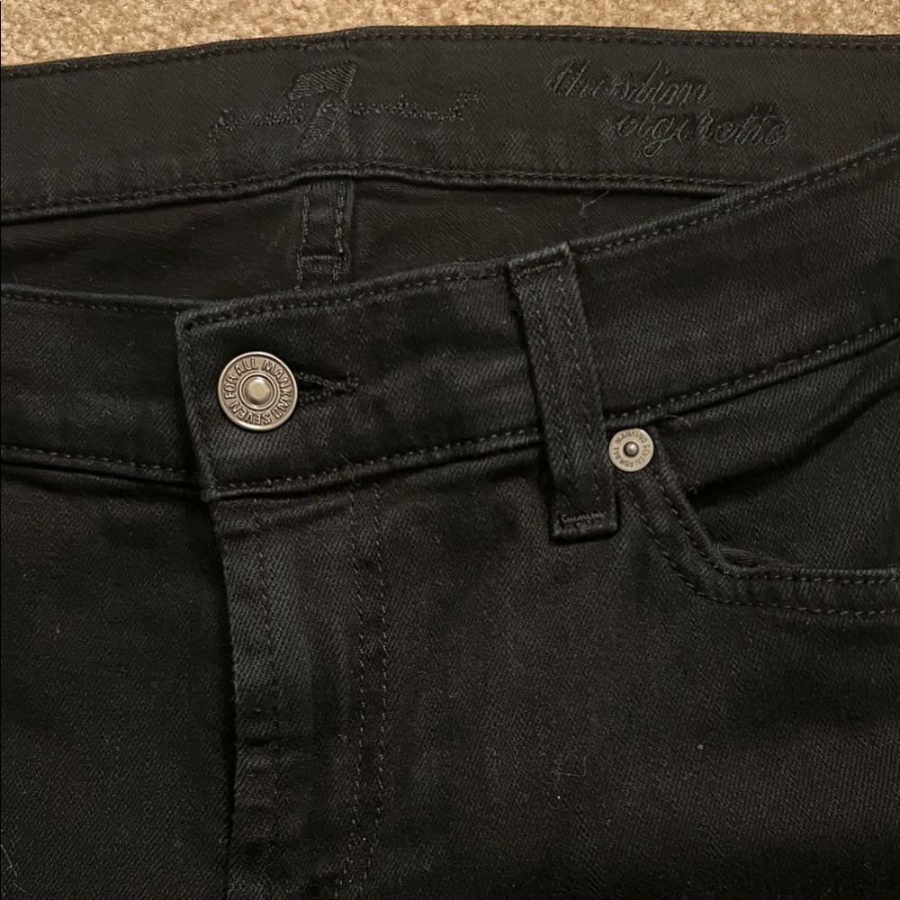 7 For All Mankind Women's Dark Denim Skinny Jeans